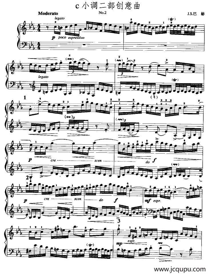 c小调二部创意曲简谱