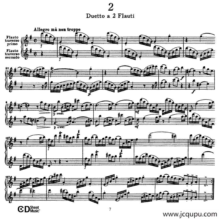 Six Duets（6首二重奏）（2）简谱