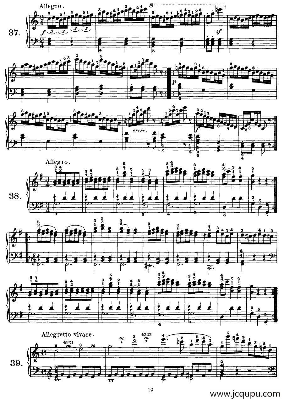 Czerny - 100 Progressive Studies Op.139（37—46）简谱