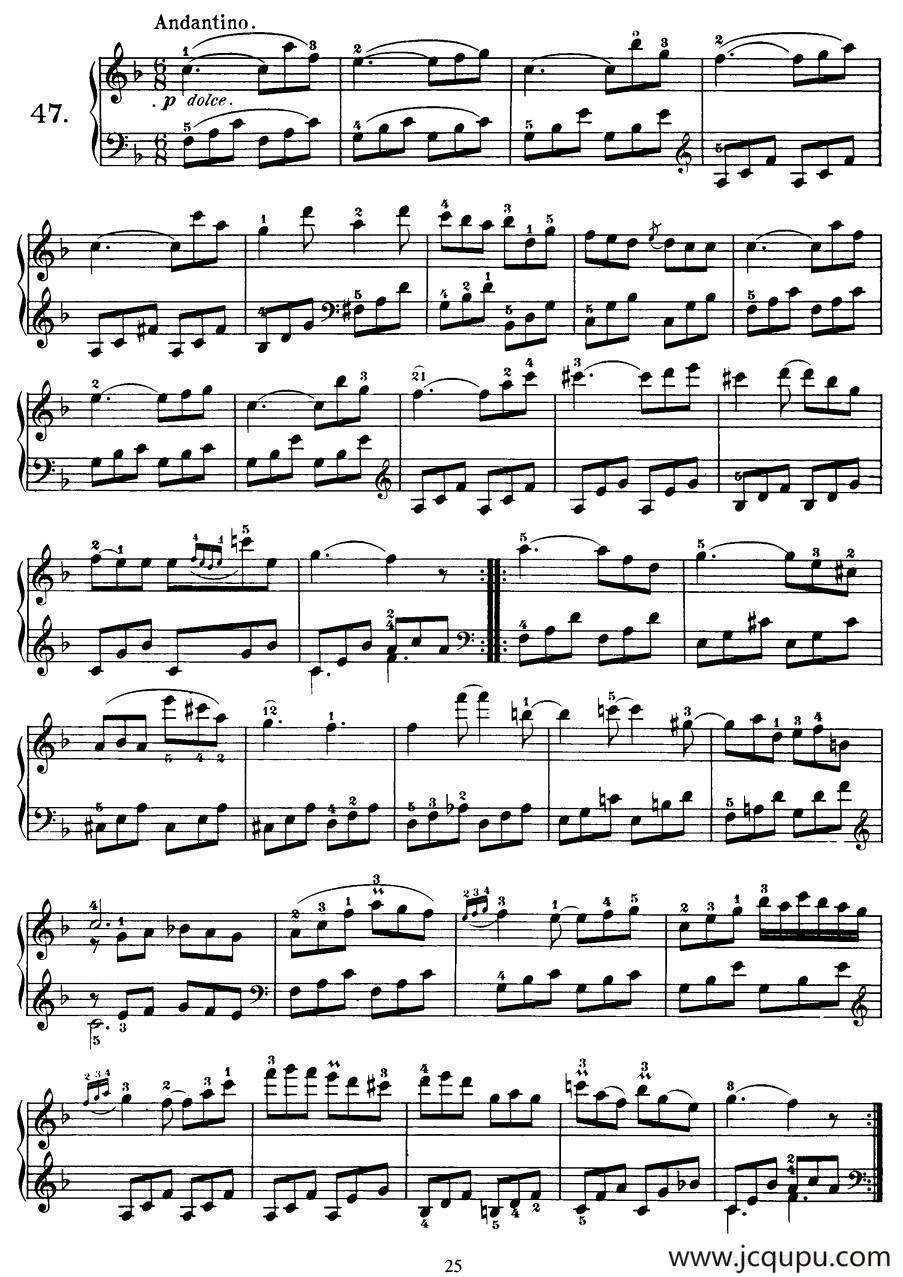 Czerny - 100 Progressive Studies Op.139（47—57）简谱