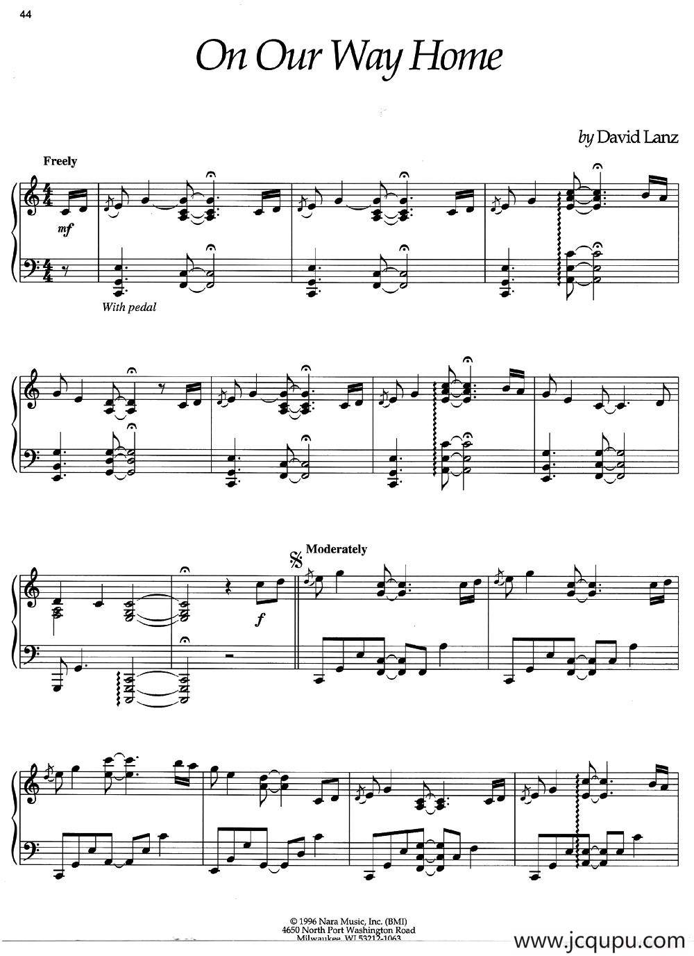 On Our Way Home 简谱