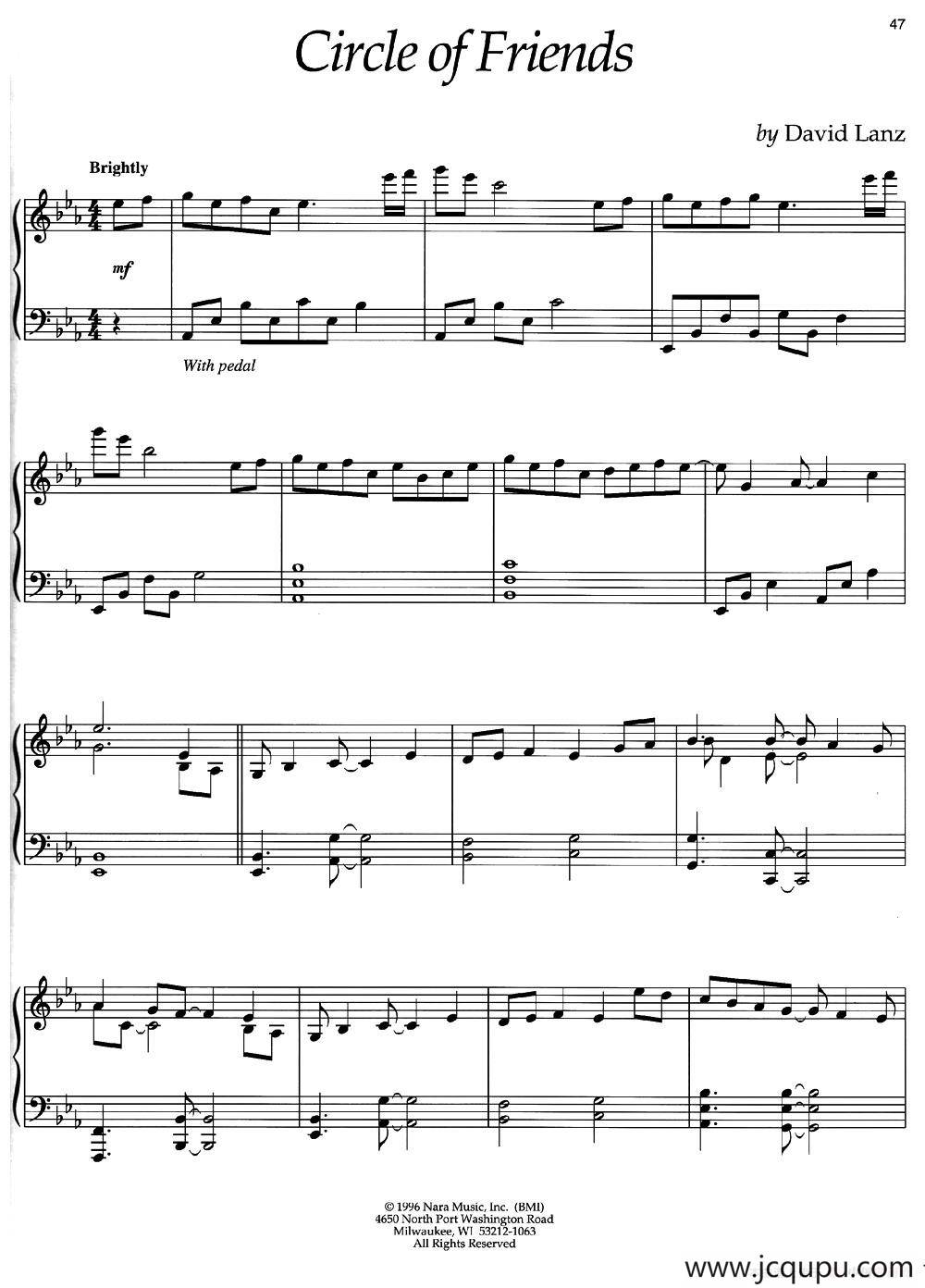 Circle Of Friends 简谱