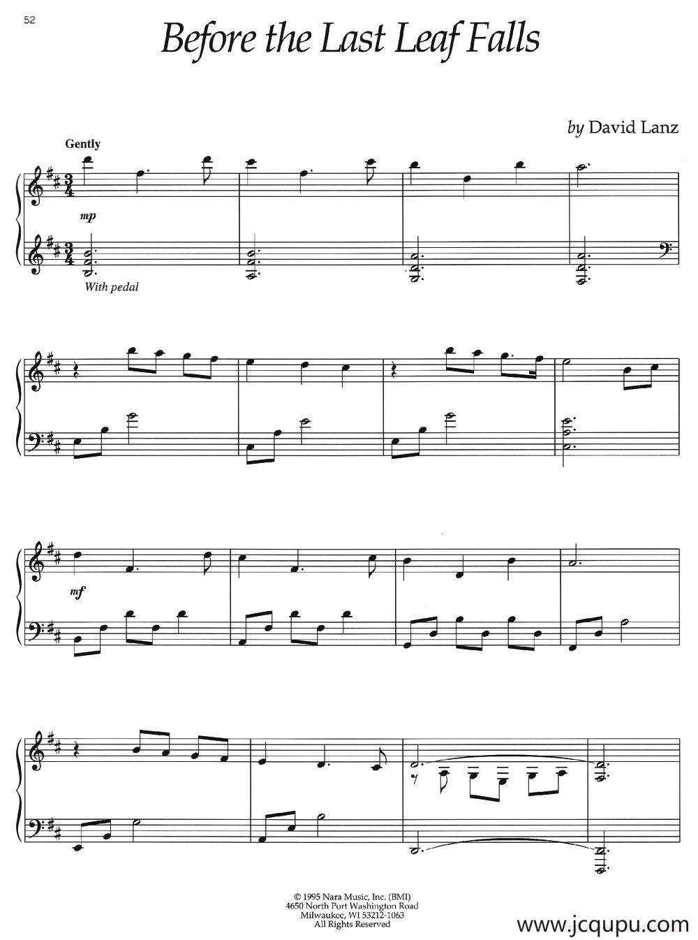 Before The Last Leaf Falls 简谱