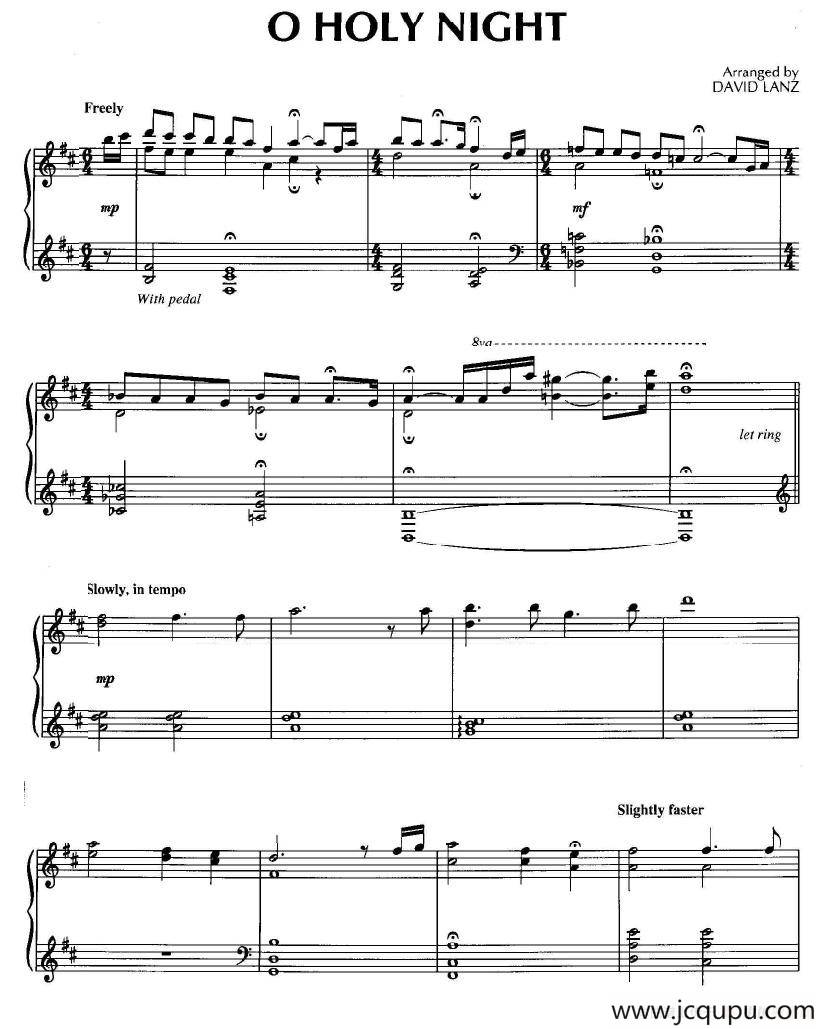 O Holy Night简谱