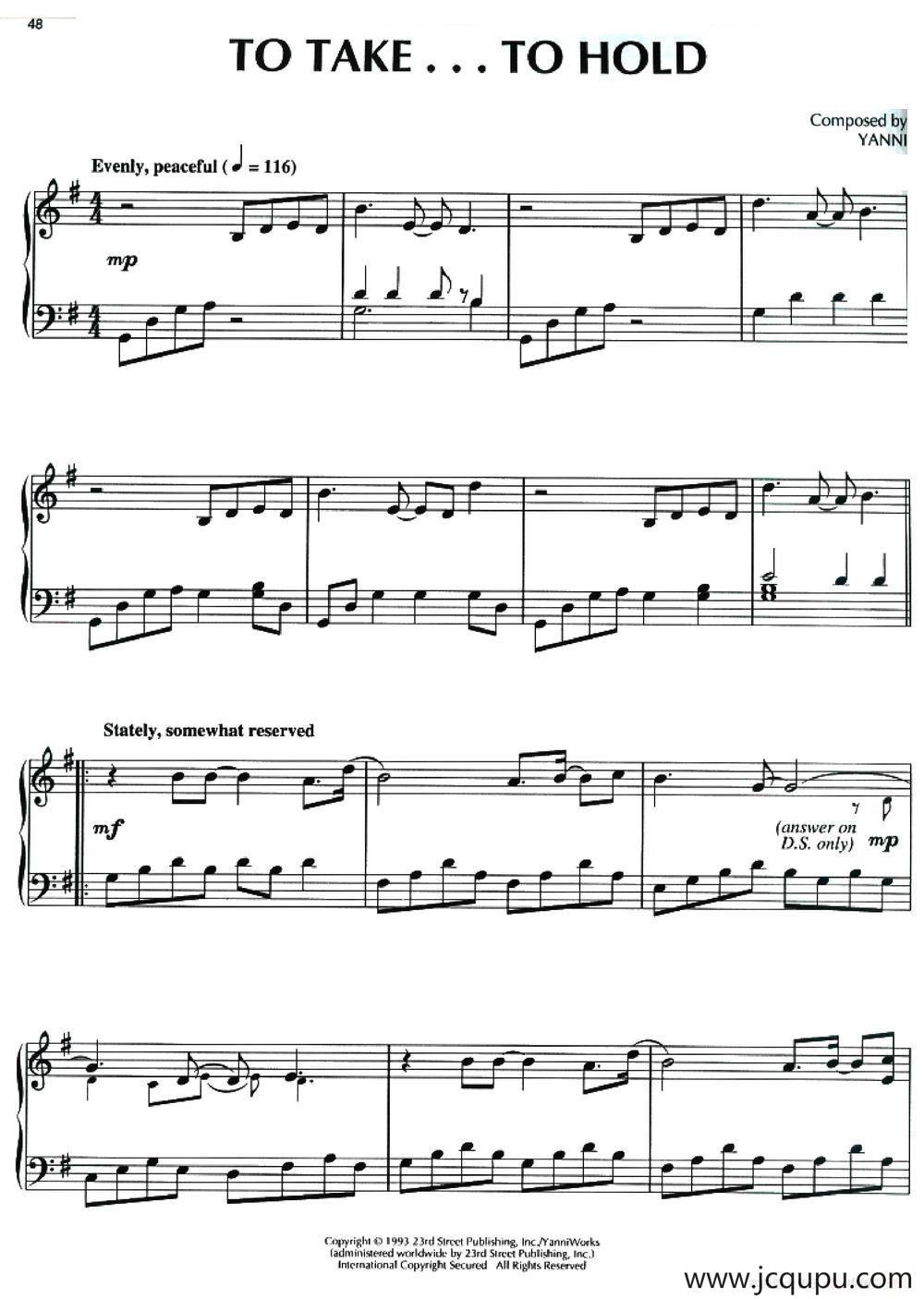 To Take...To Hold简谱