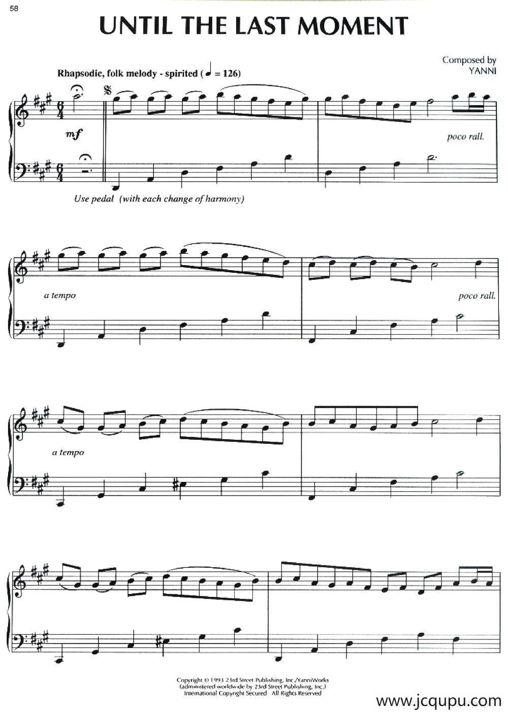 Until the Last Moment简谱