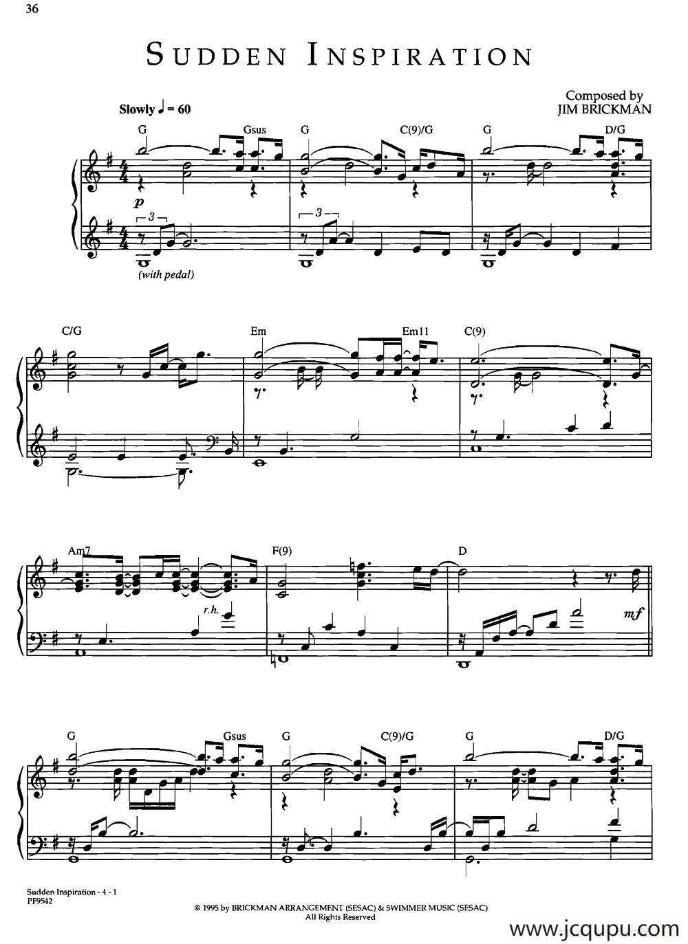 Sudden Inspiration简谱