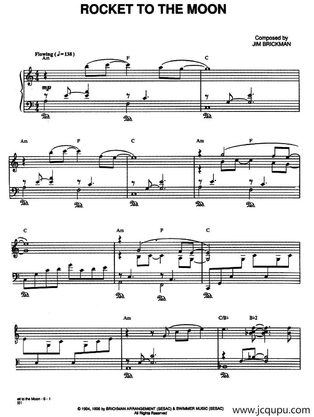 ROCKET TO THE MOON简谱