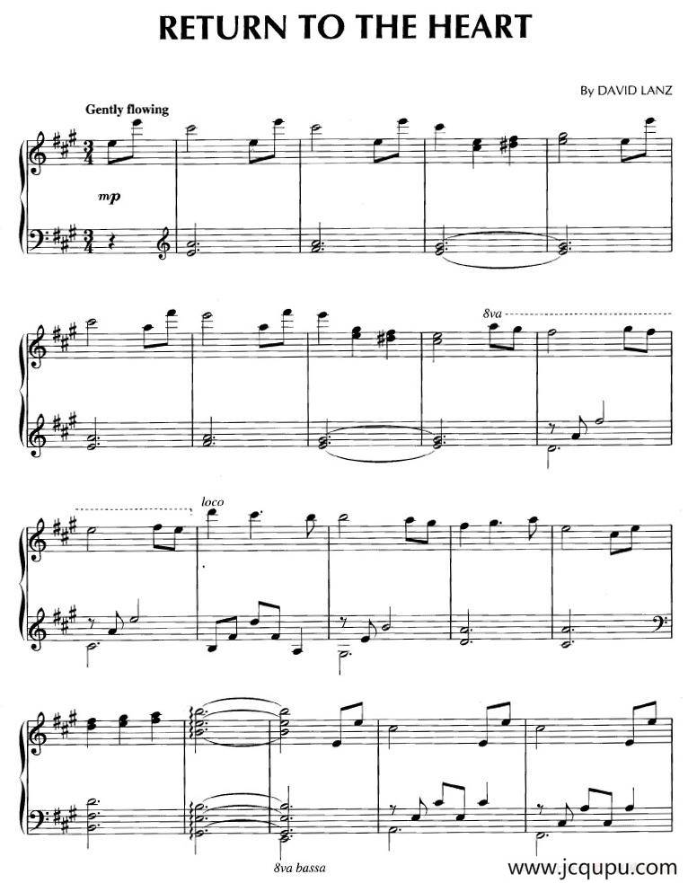 Return To The Heart简谱