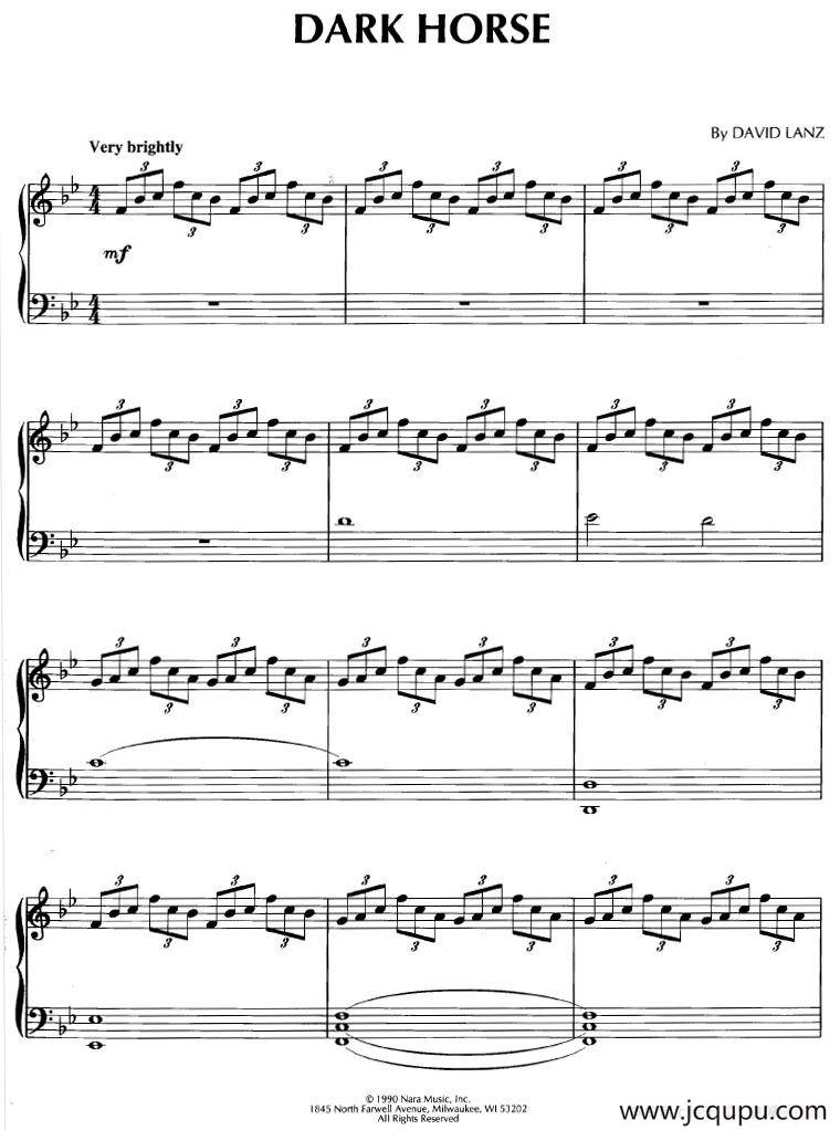 Dark Horse简谱
