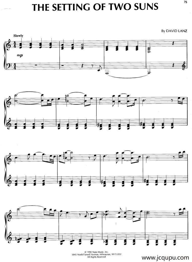 The Setting of Two Suns简谱