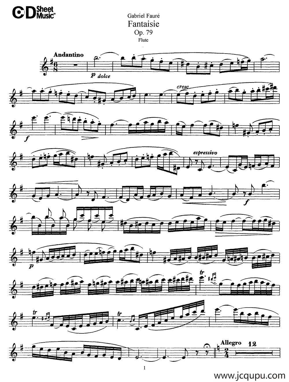 Fantaisie Op.79（幻想曲 作品79号）简谱