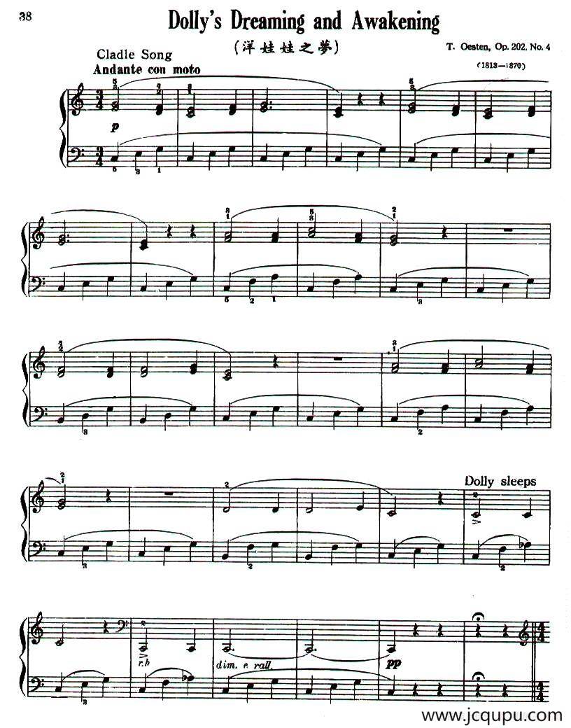 Dolly's Dreaming and Awakening（洋娃娃之梦）简谱