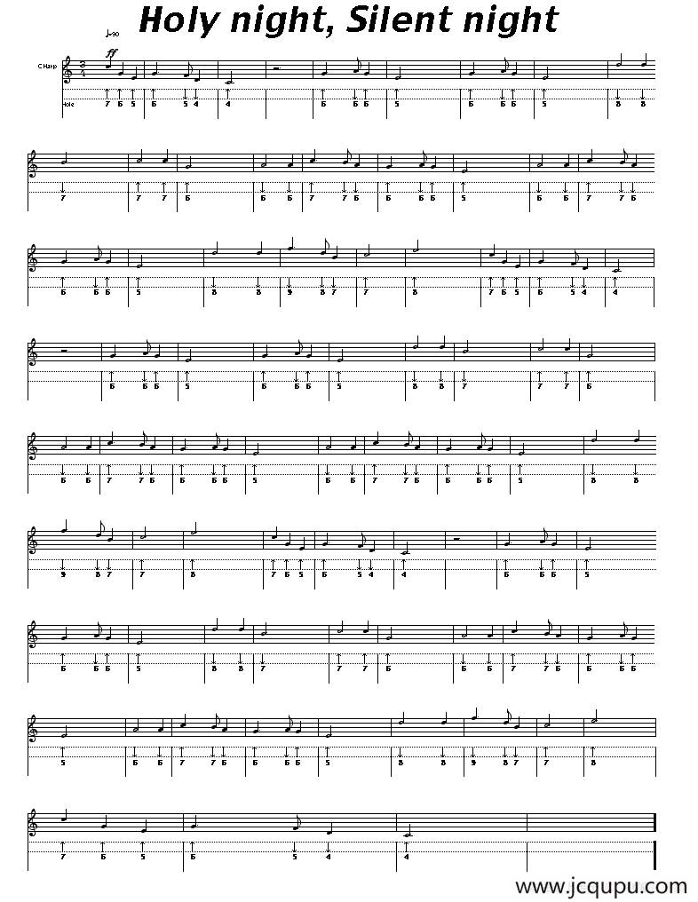Holy night,Silent night（平安夜）（布鲁斯）简谱