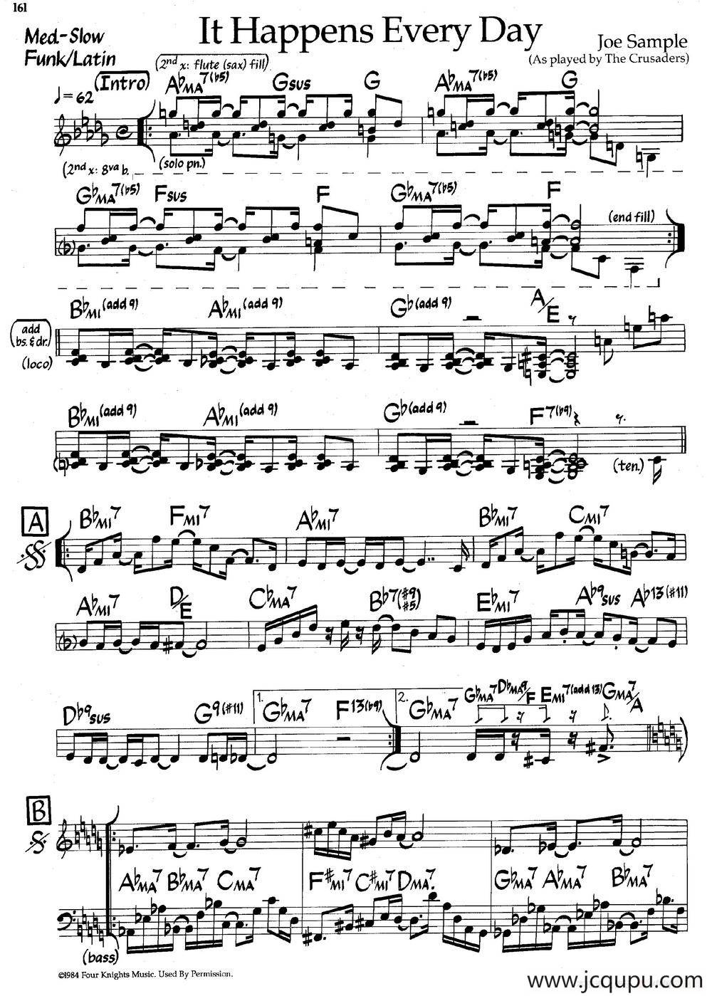 It Happens Every Day（爵士钢琴曲）简谱