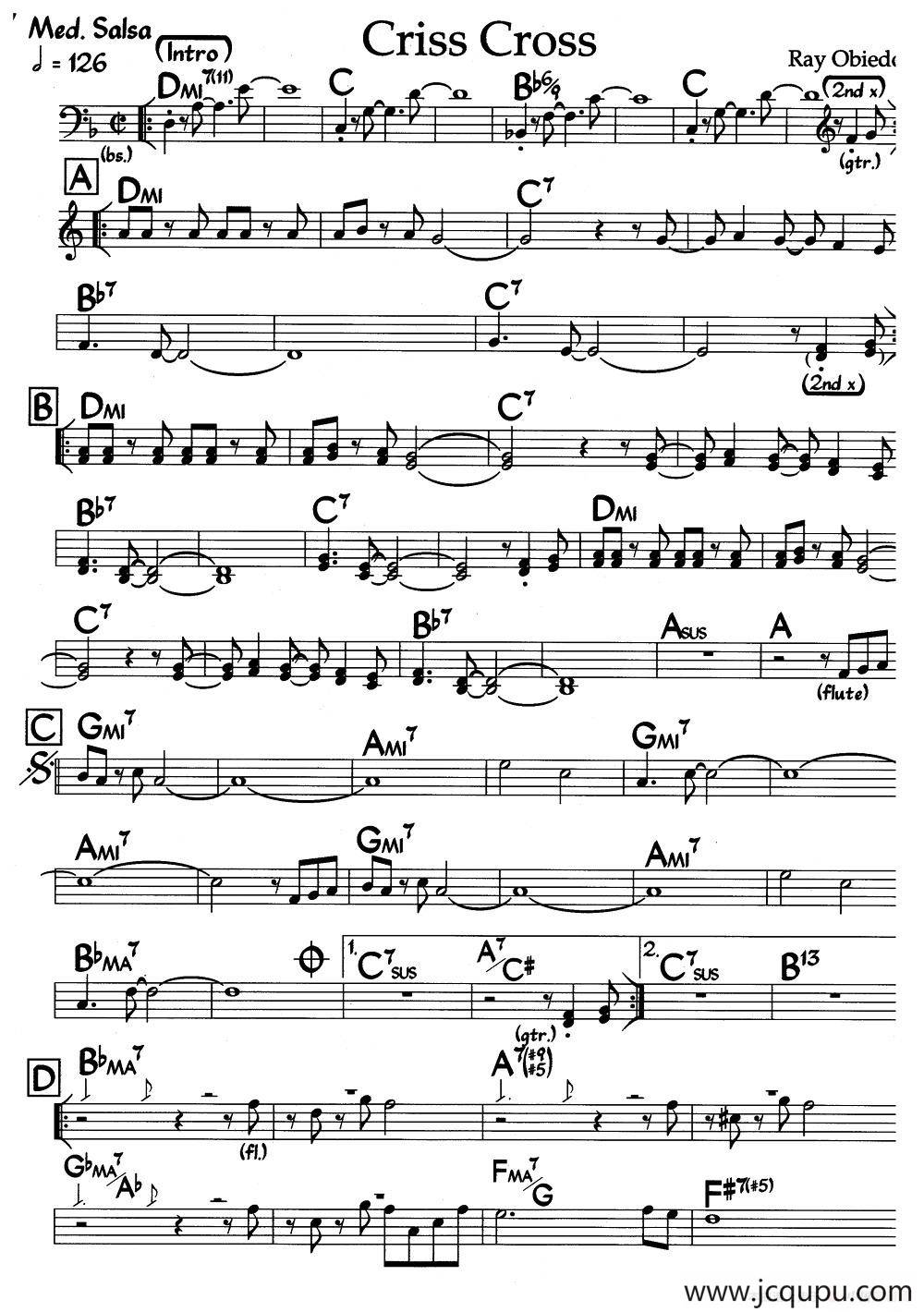 Criss Cross（爵士钢琴曲）简谱