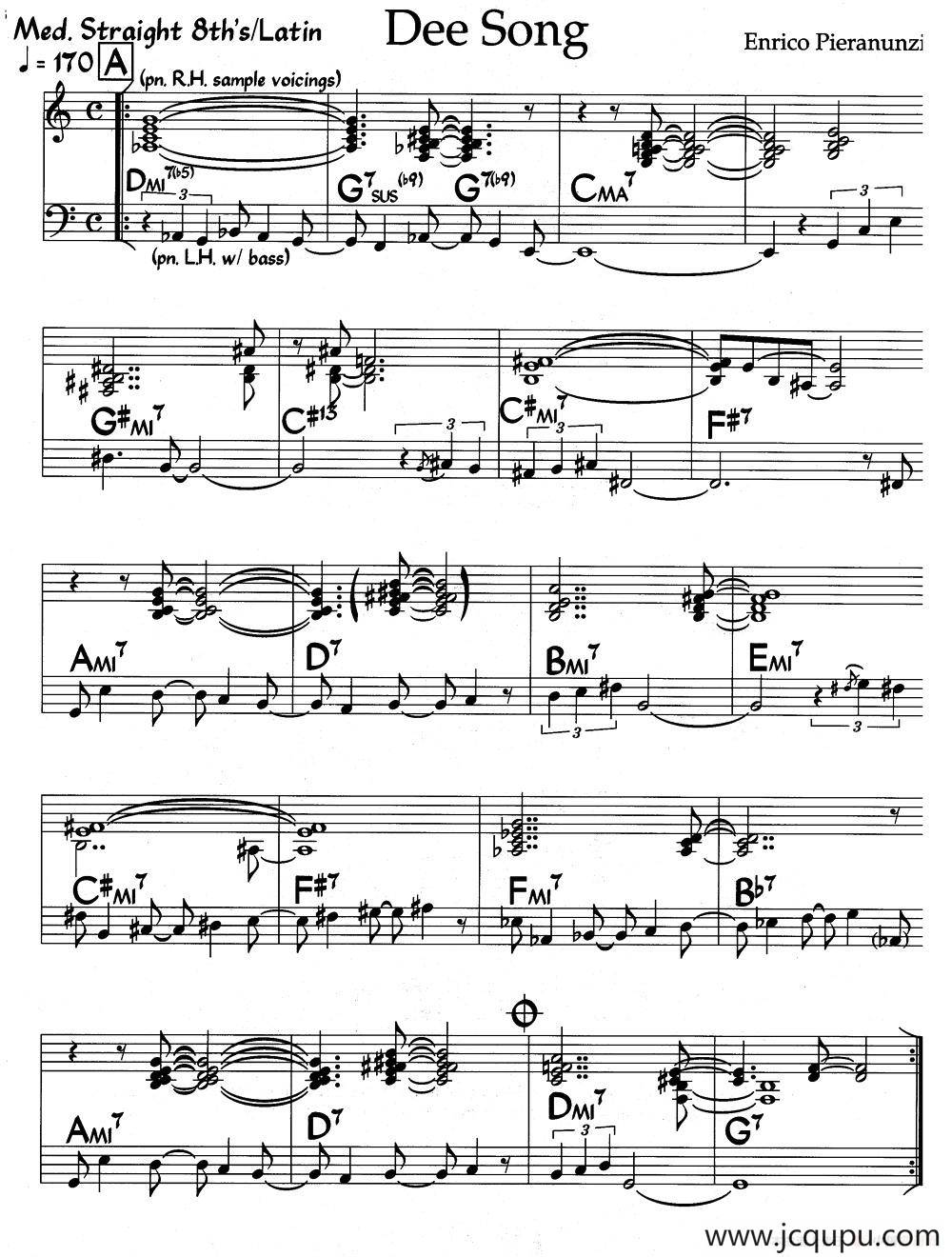 Dee Song（爵士钢琴曲）简谱