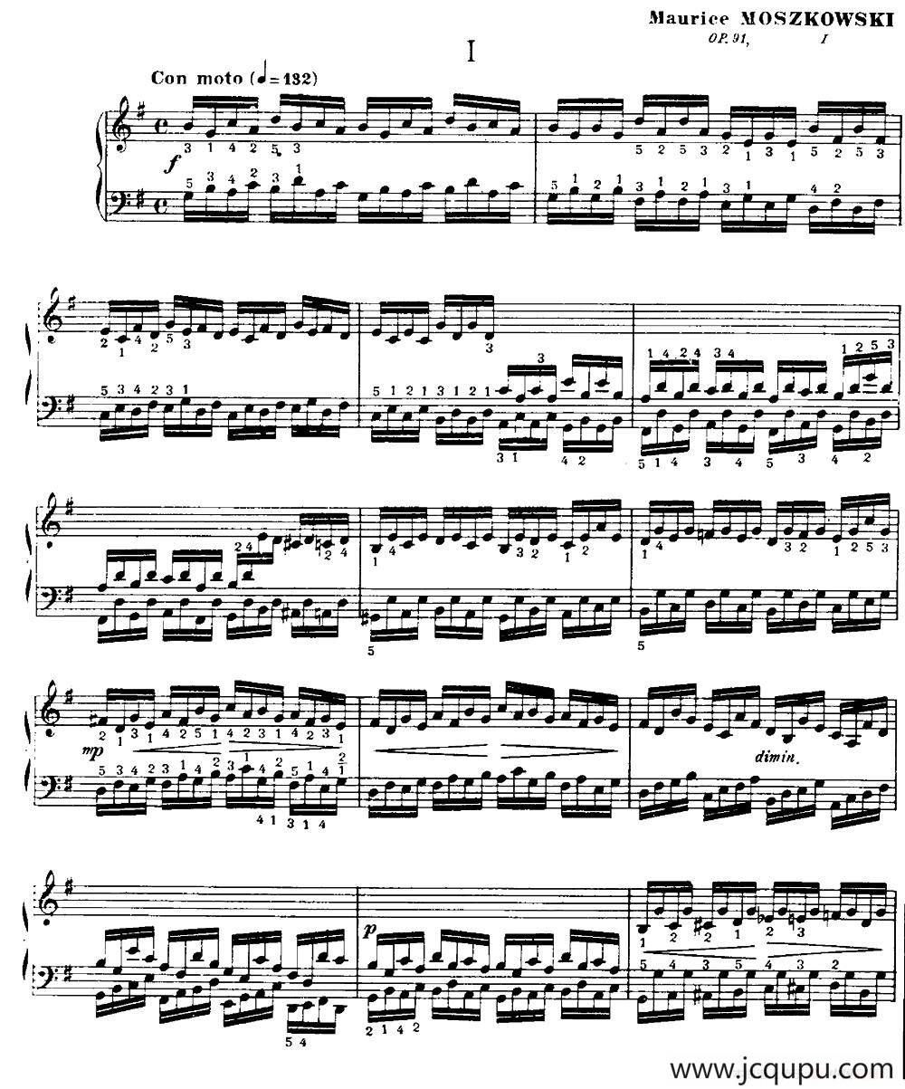 20 Petites Etudes, Op.91（20首小型练习曲）（1）简谱