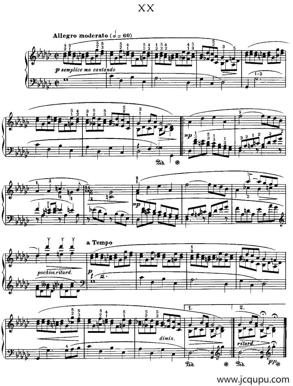 20 Petites Etudes, Op.91（20首小型练习曲）（20）简谱