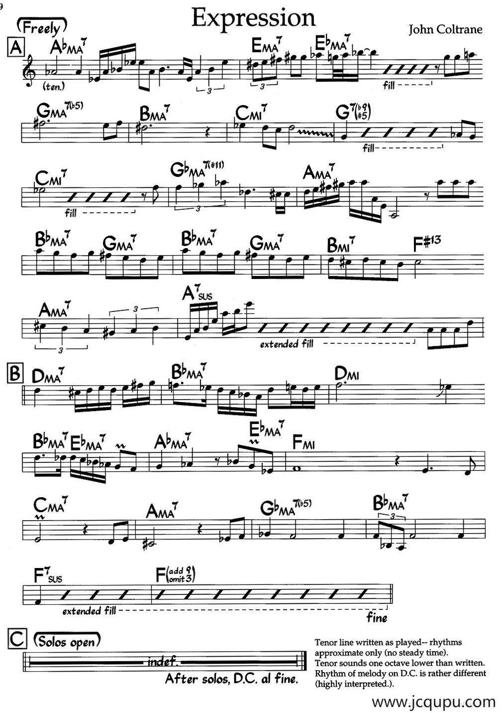 Expression（表情）（爵士钢琴曲）简谱