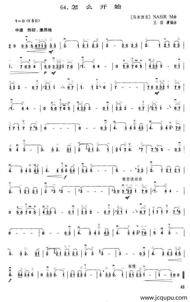 怎么开始（NASIR M曲 王国潼编曲）简谱