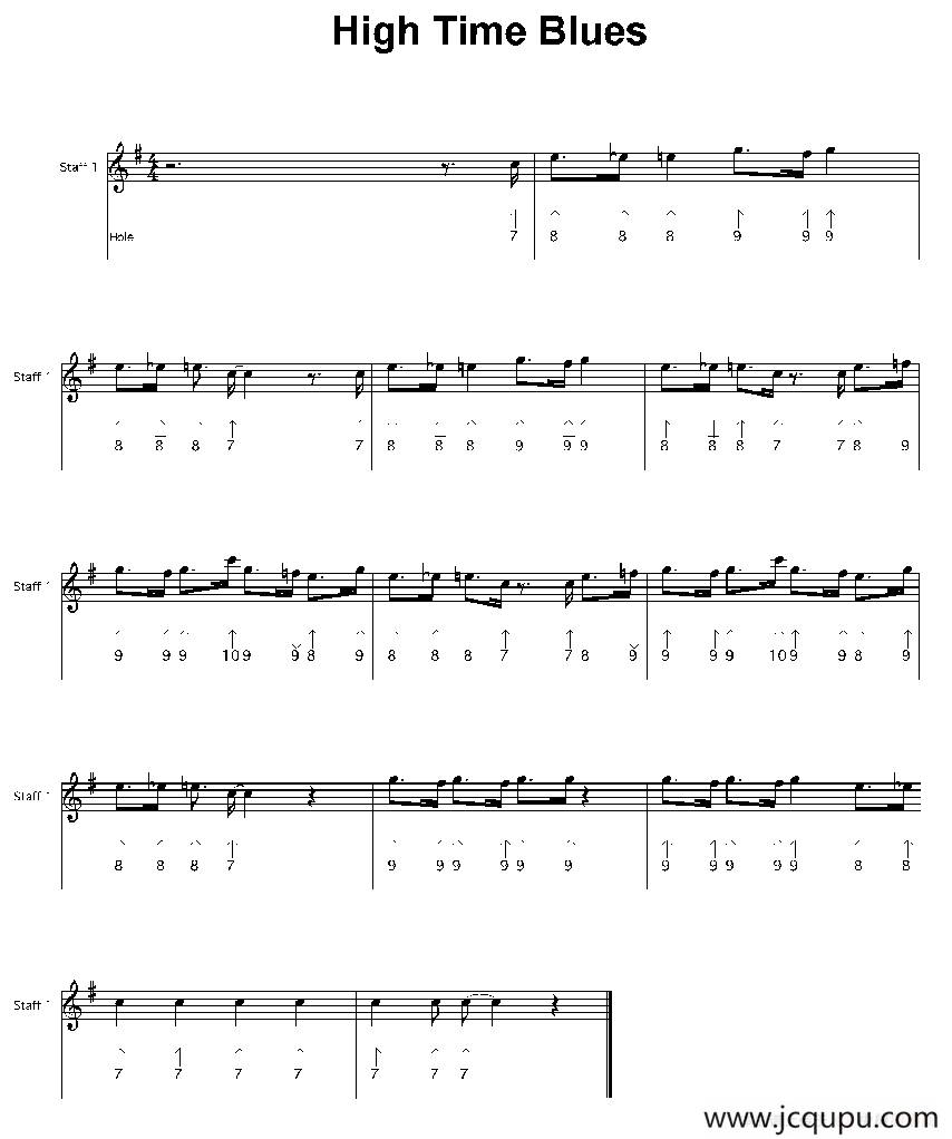 High Time Blues（布鲁斯）简谱