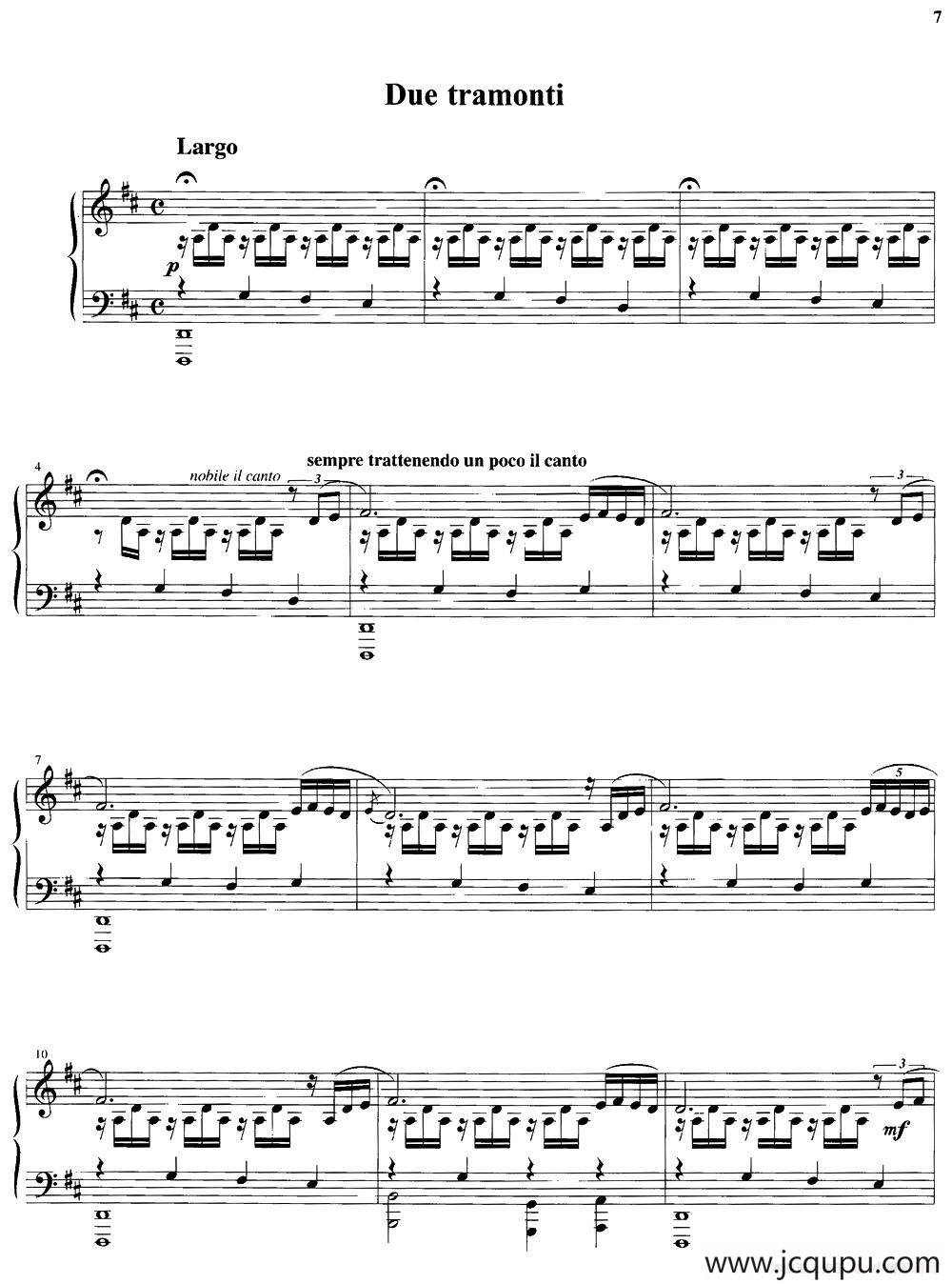 Due Tramonti简谱