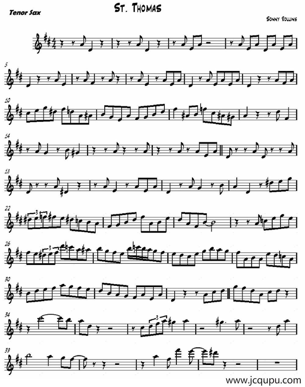 ST.Thomas简谱
