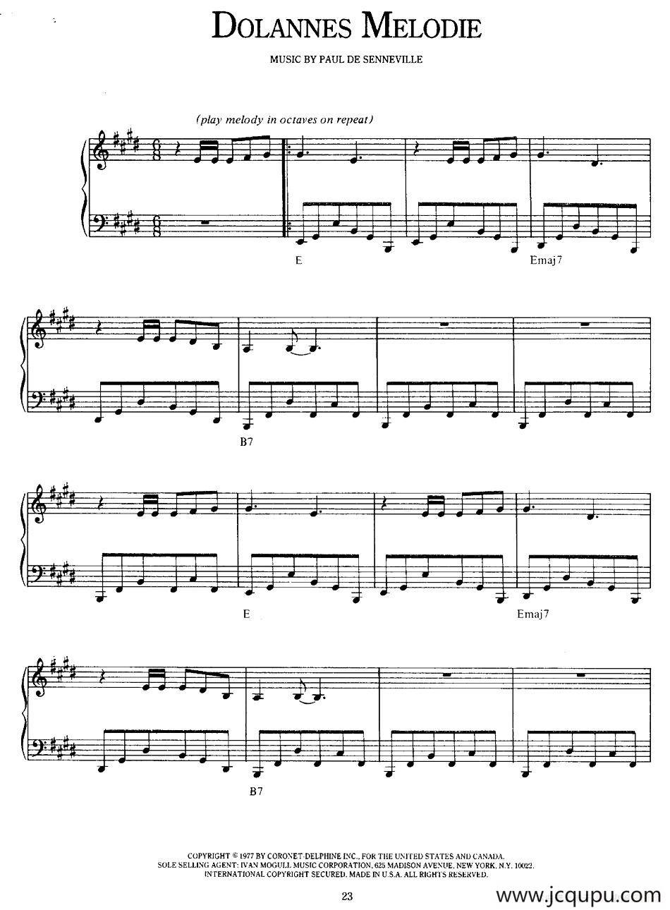 Richard Clayderman简谱