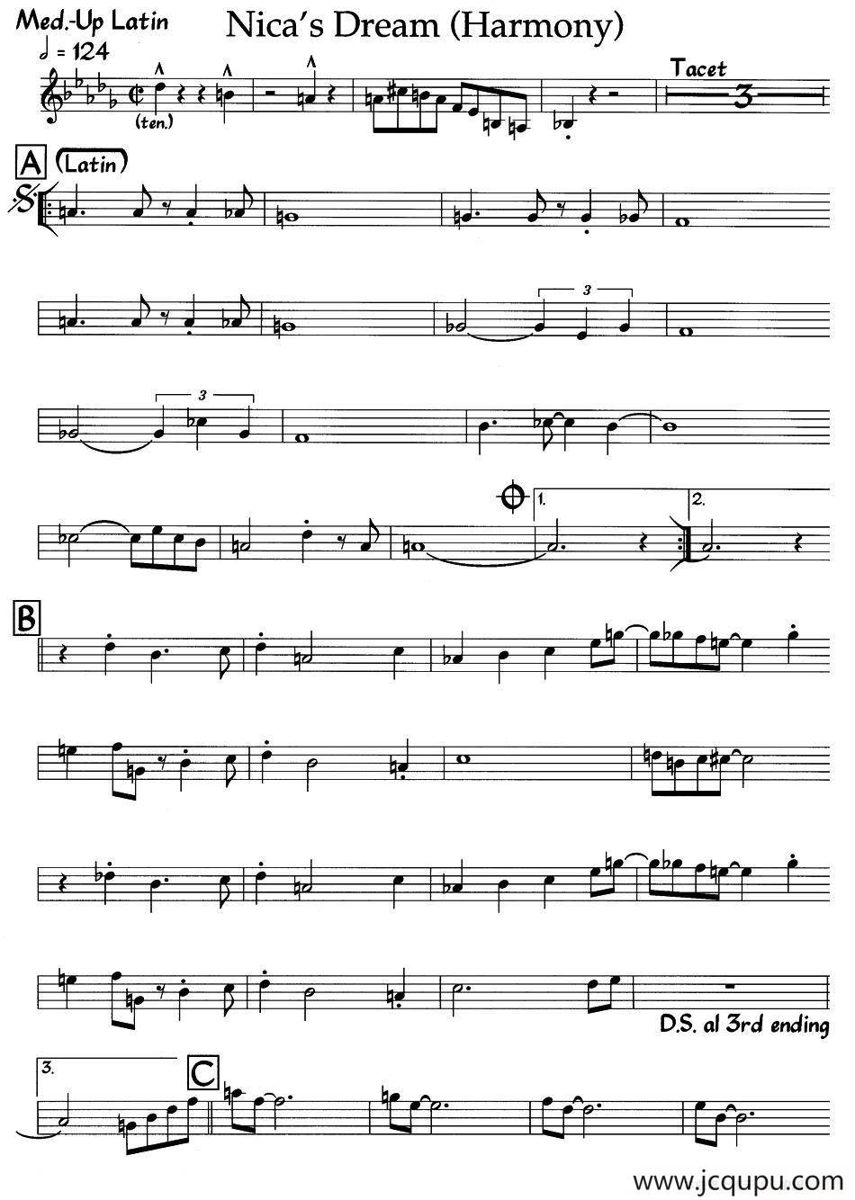 Nica's Dream(Harmony)（爵士钢琴曲）简谱