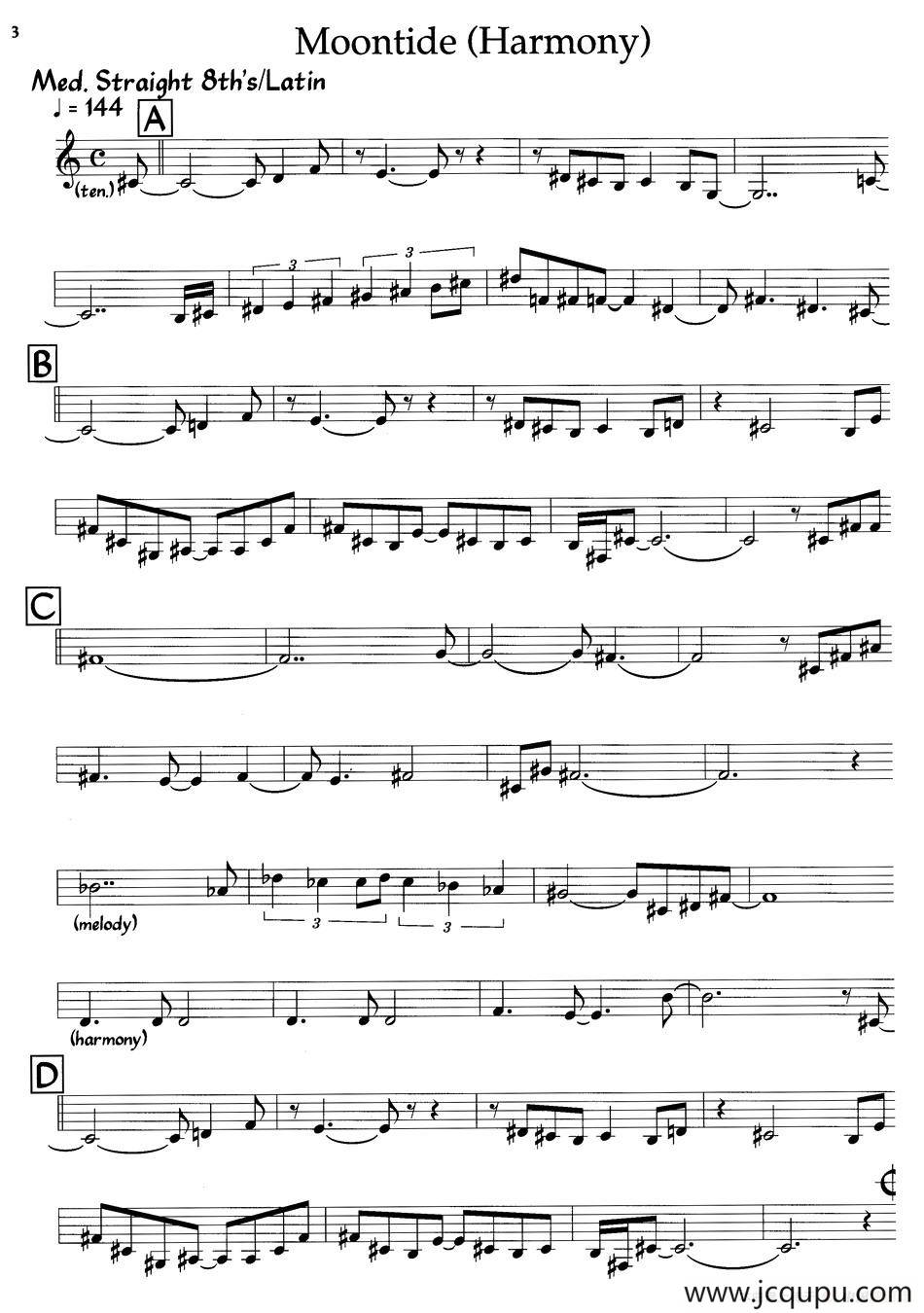  Moontide（Harmony）（爵士钢琴曲）简谱