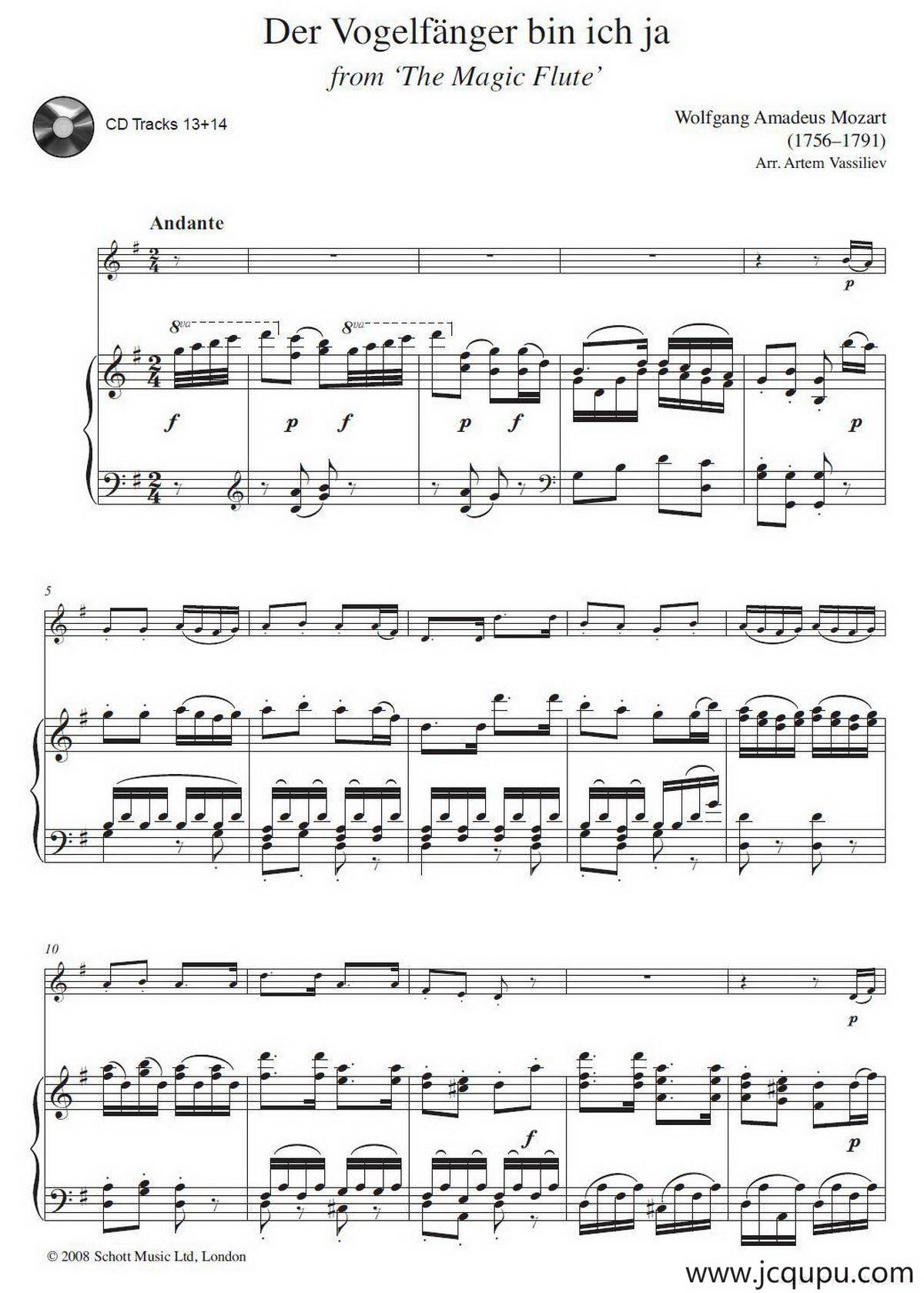 我是一个快乐的捕鸟人（小号独奏+钢琴伴奏谱）简谱