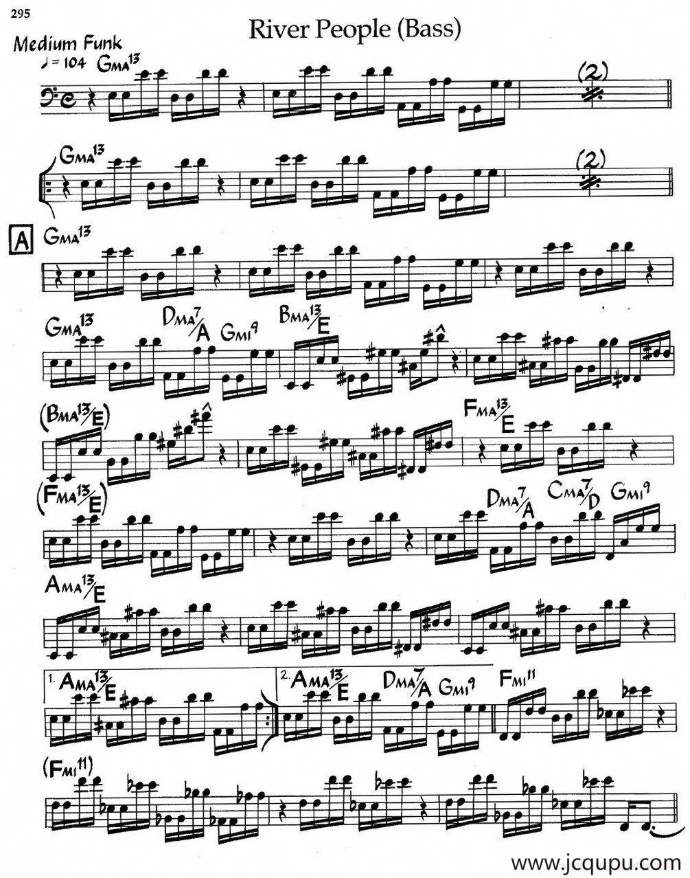 River People（Bass）（爵士钢琴曲）简谱
