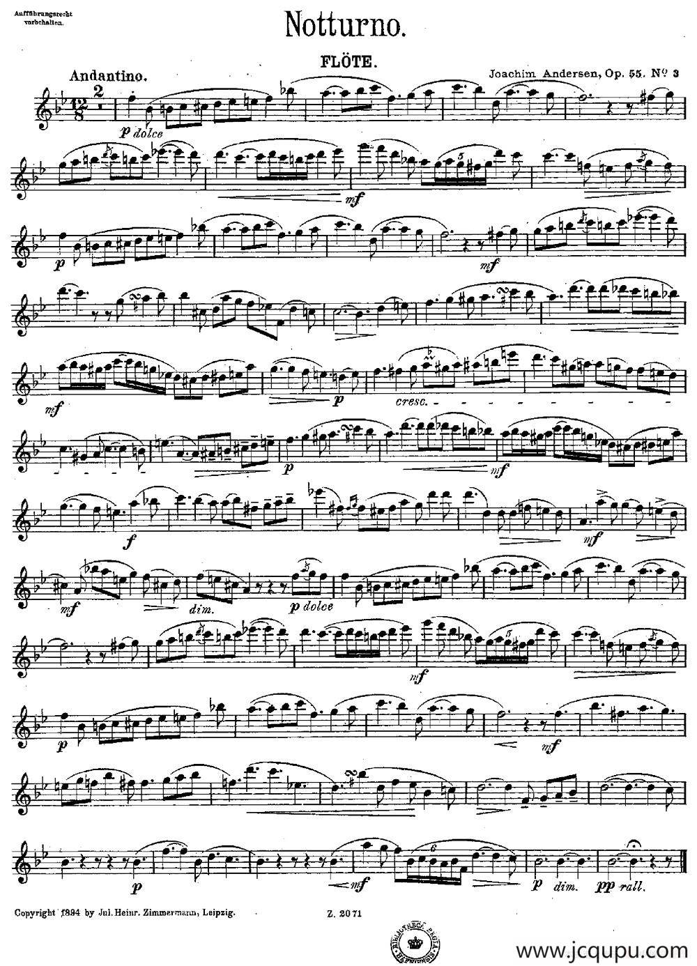 Notturno（Op.55 No.3）简谱