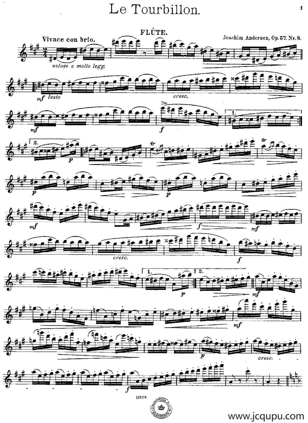 Le Tourbillon（Op.57 No.3）简谱