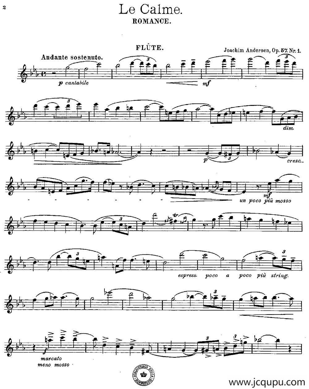 Le Calme（Op.57 No.1）简谱