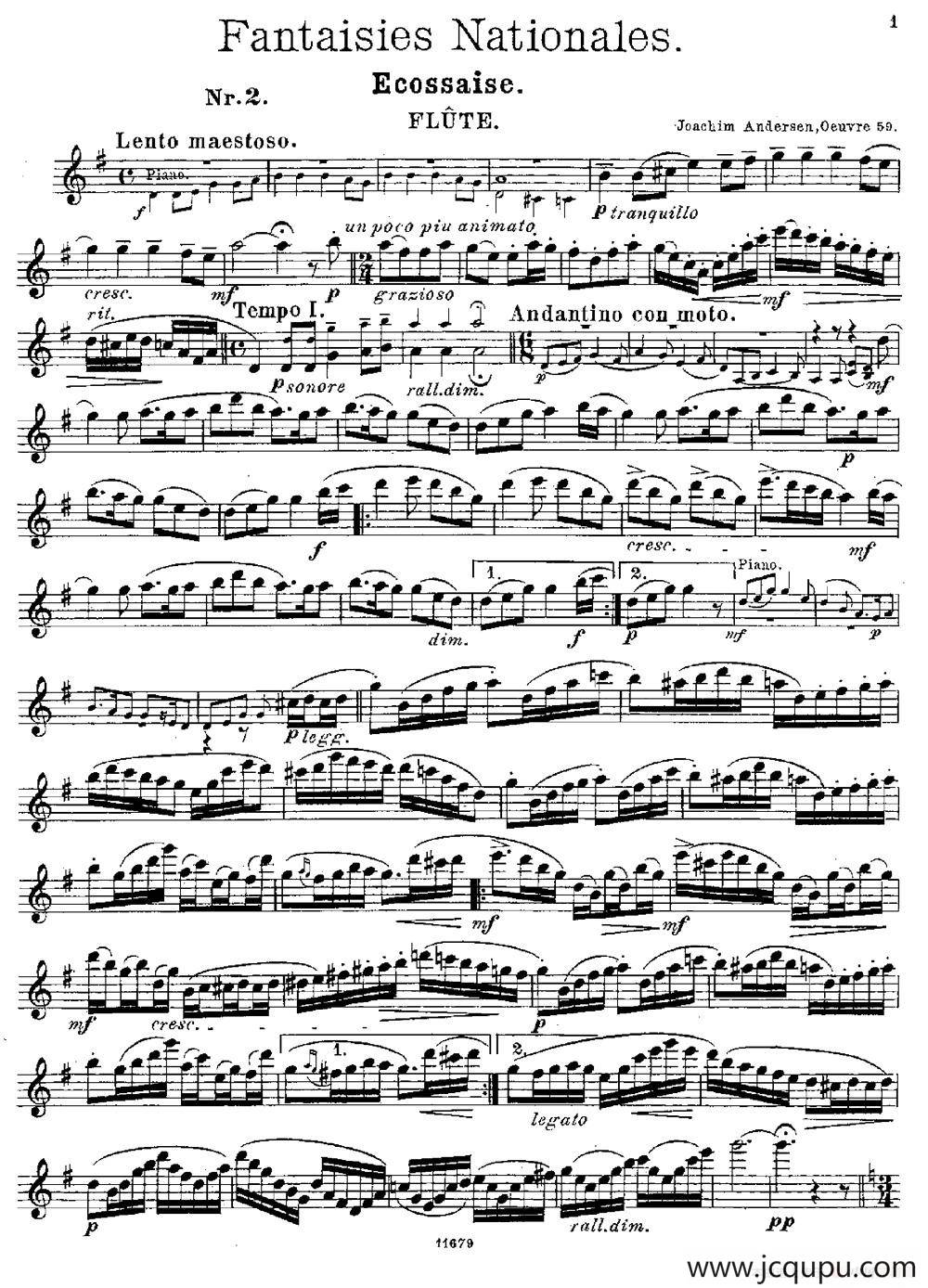 Fantaisies nationales. Ecossais. （Op.59 No.2）简谱