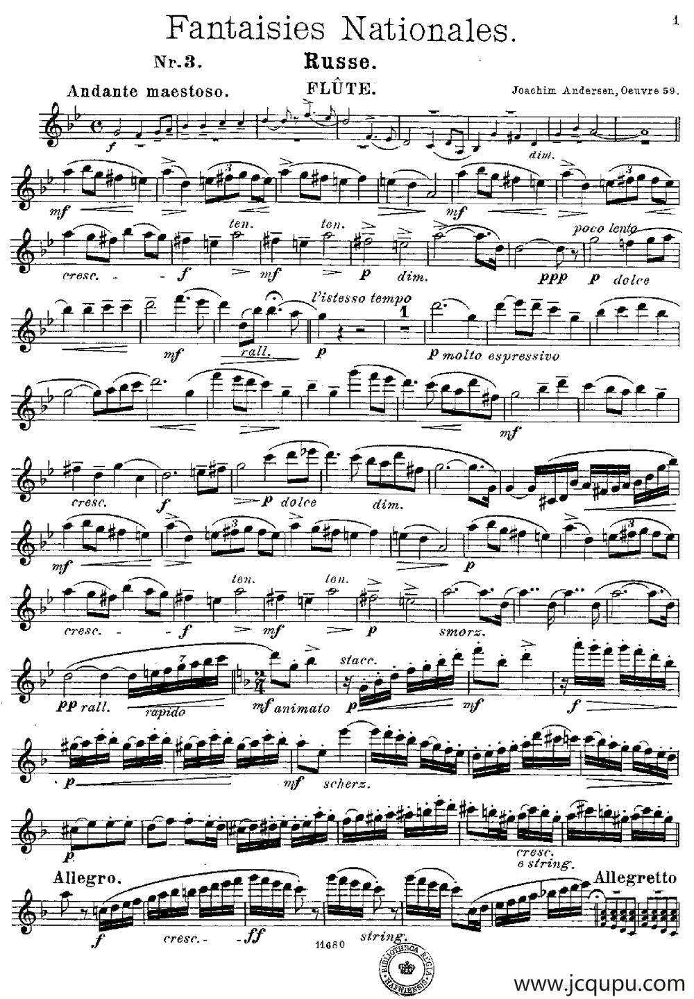 Fantaisies nationales. Russe. （Op.59 No.3）简谱