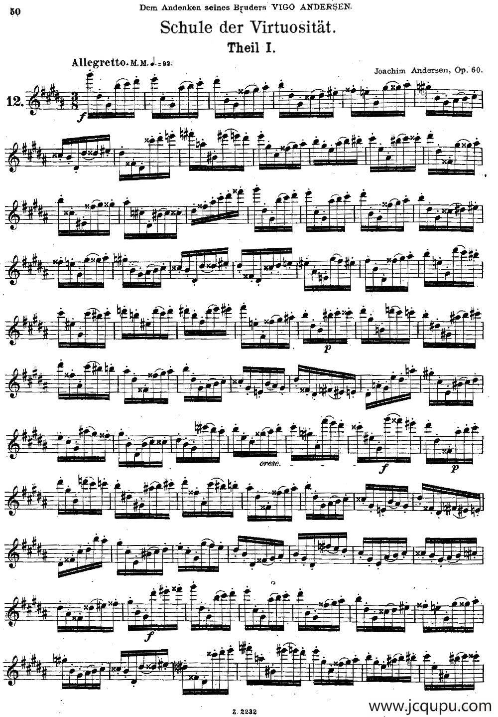 Schule der Virtuosität. Op. 60（12）简谱