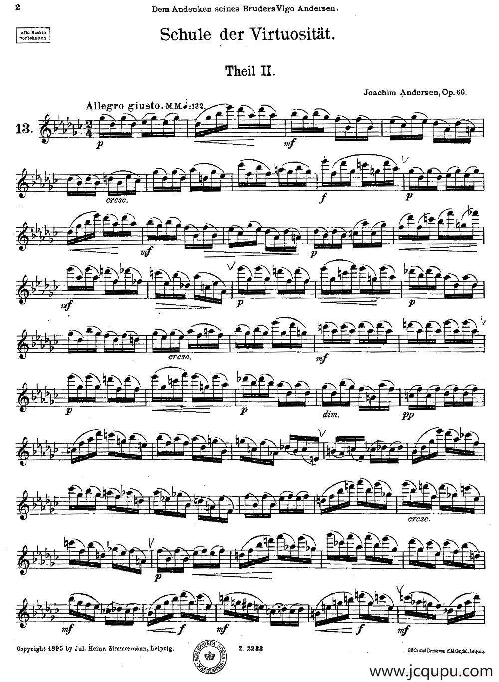Schule der Virtuosität. Op. 60（13）简谱