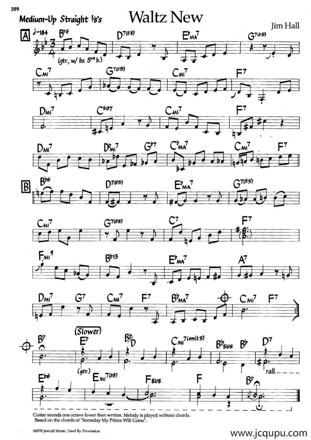 Waltz New（爵士钢琴曲）简谱