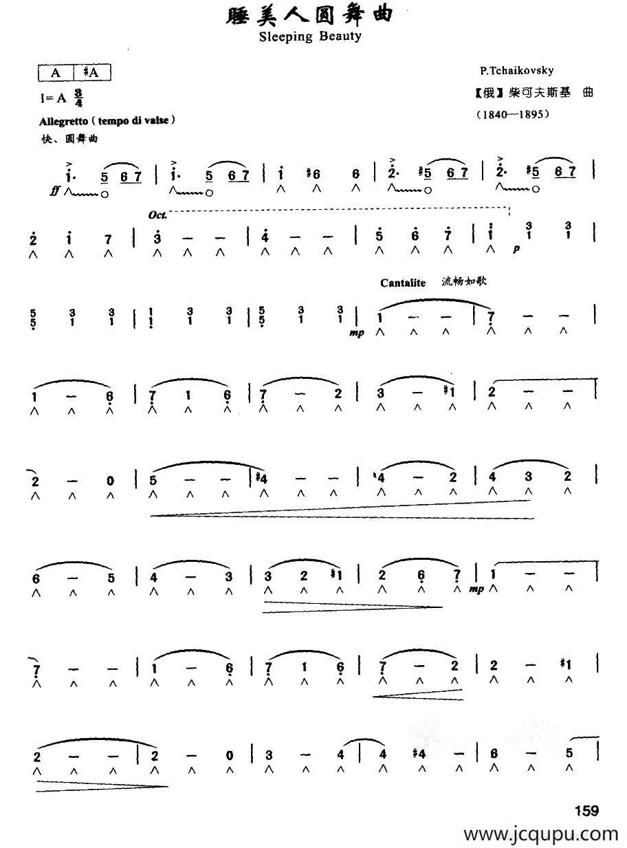 睡美人圆舞曲简谱