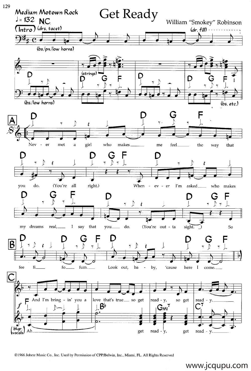 Get Ready（爵士钢琴曲）简谱