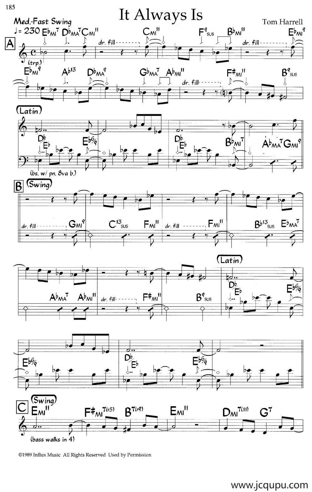 It Always Is（爵士钢琴曲）简谱