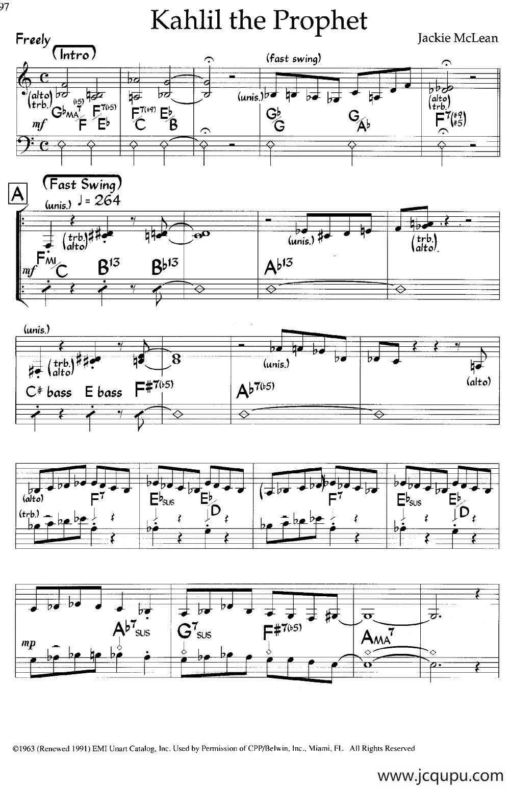Kahlil the Prophet（爵士钢琴曲）简谱