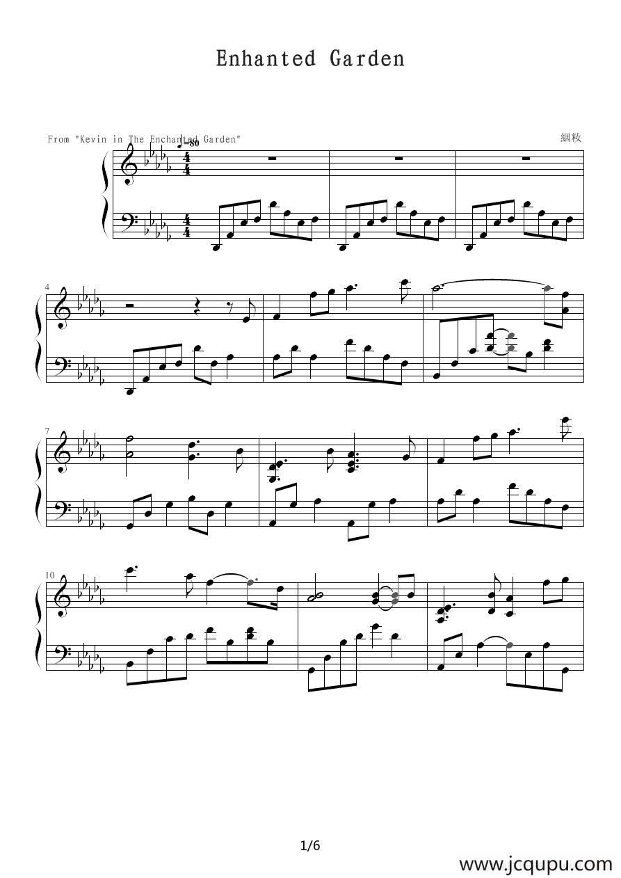 Enhanted Garden简谱