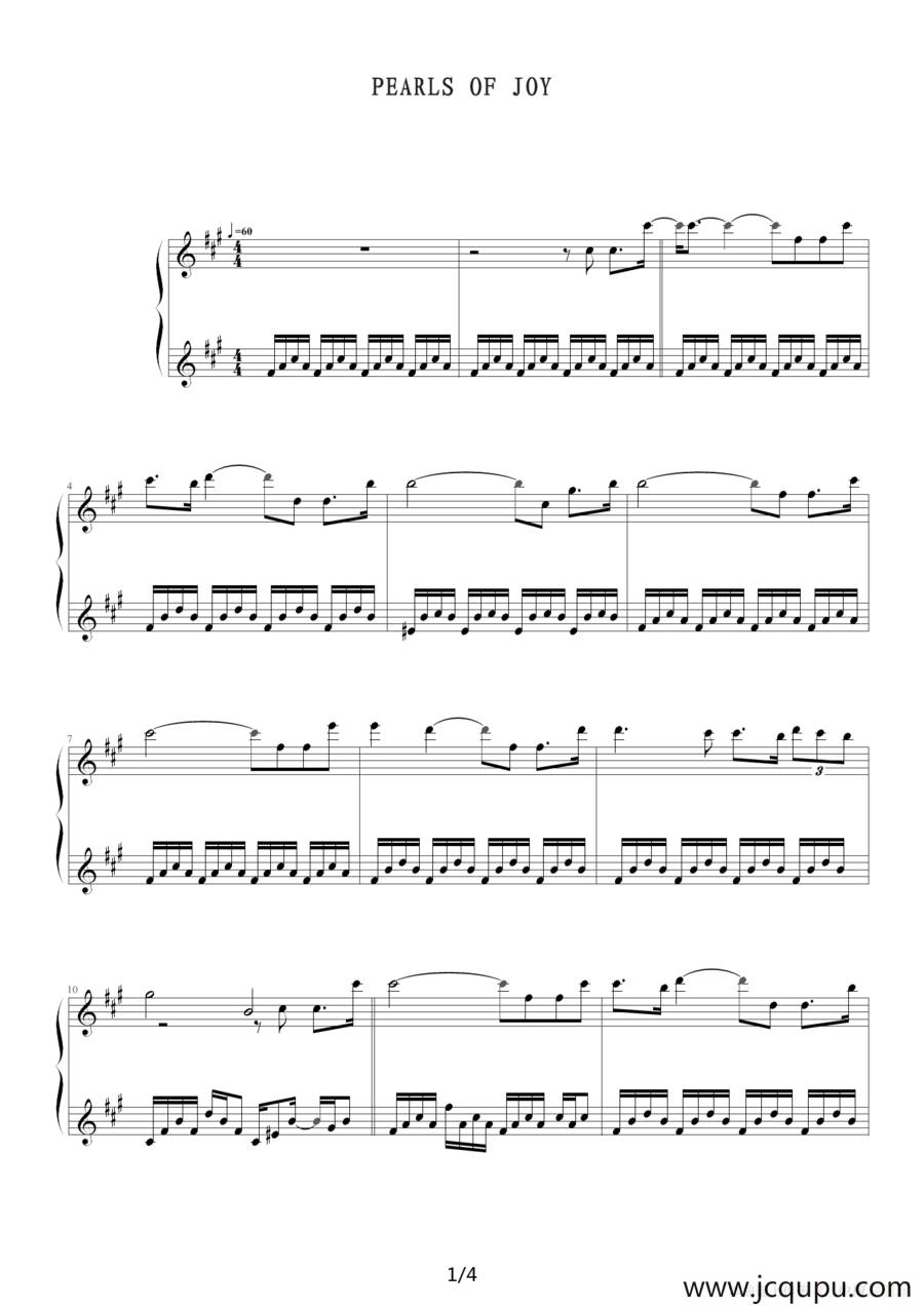 Pearls of Joy简谱