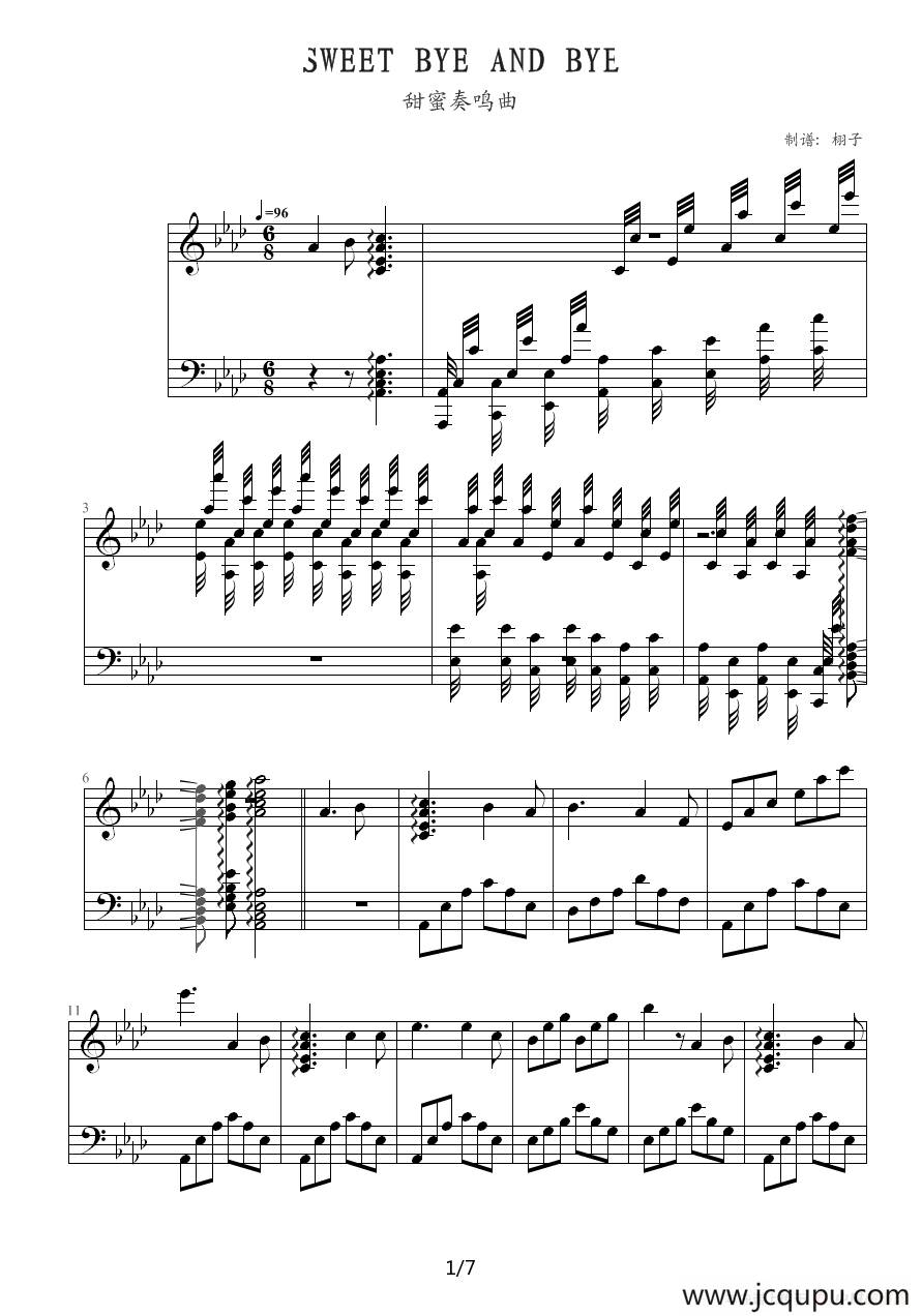 SWEET BYE AND BYE（甜蜜奏鸣曲）简谱