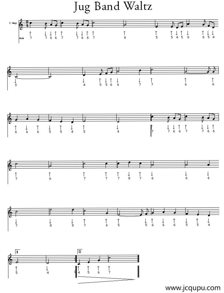 Jug Band Waltz（布鲁斯）简谱