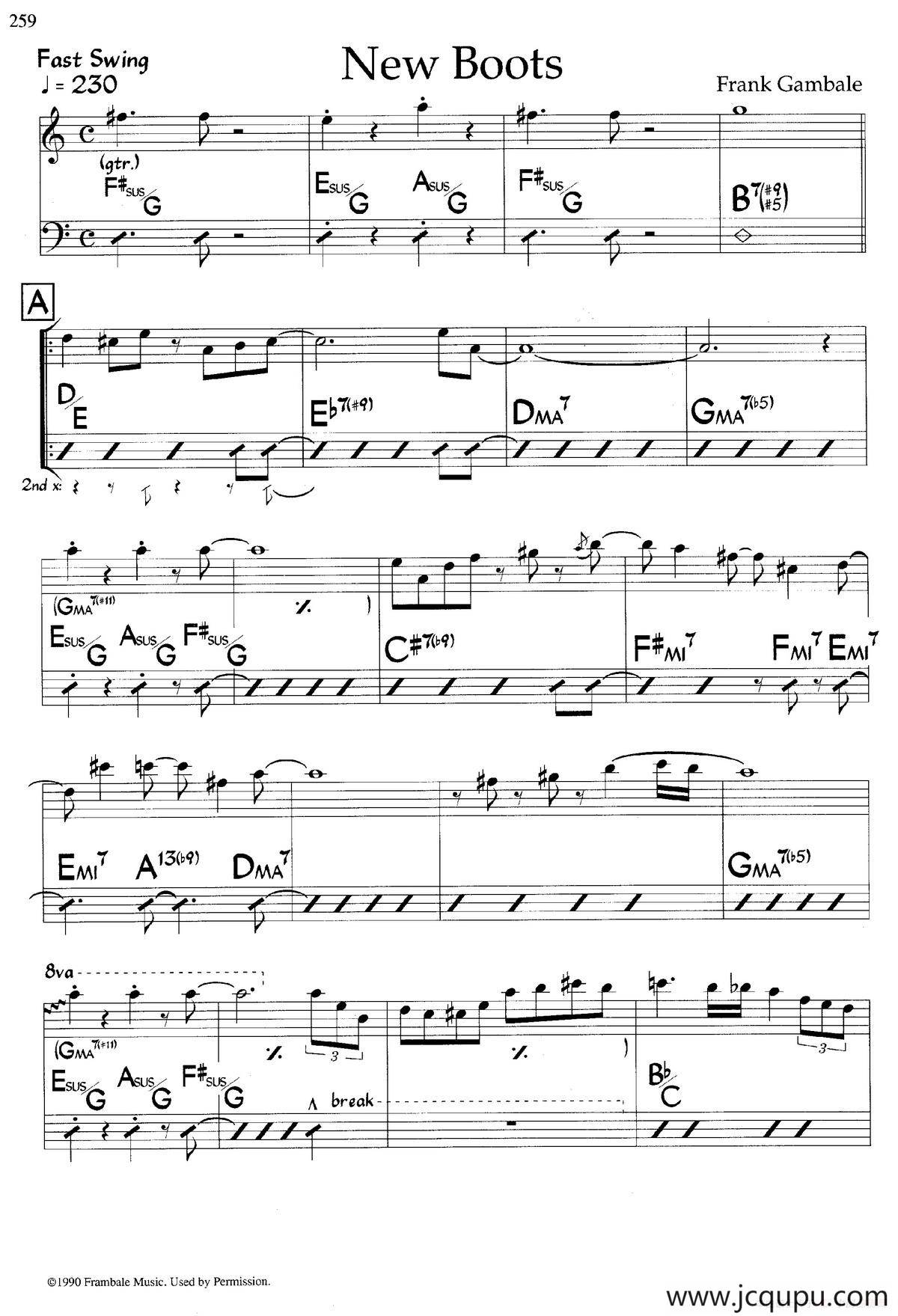 New Boots（爵士钢琴曲）简谱